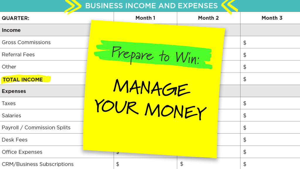 Manage your money as a real estate agent